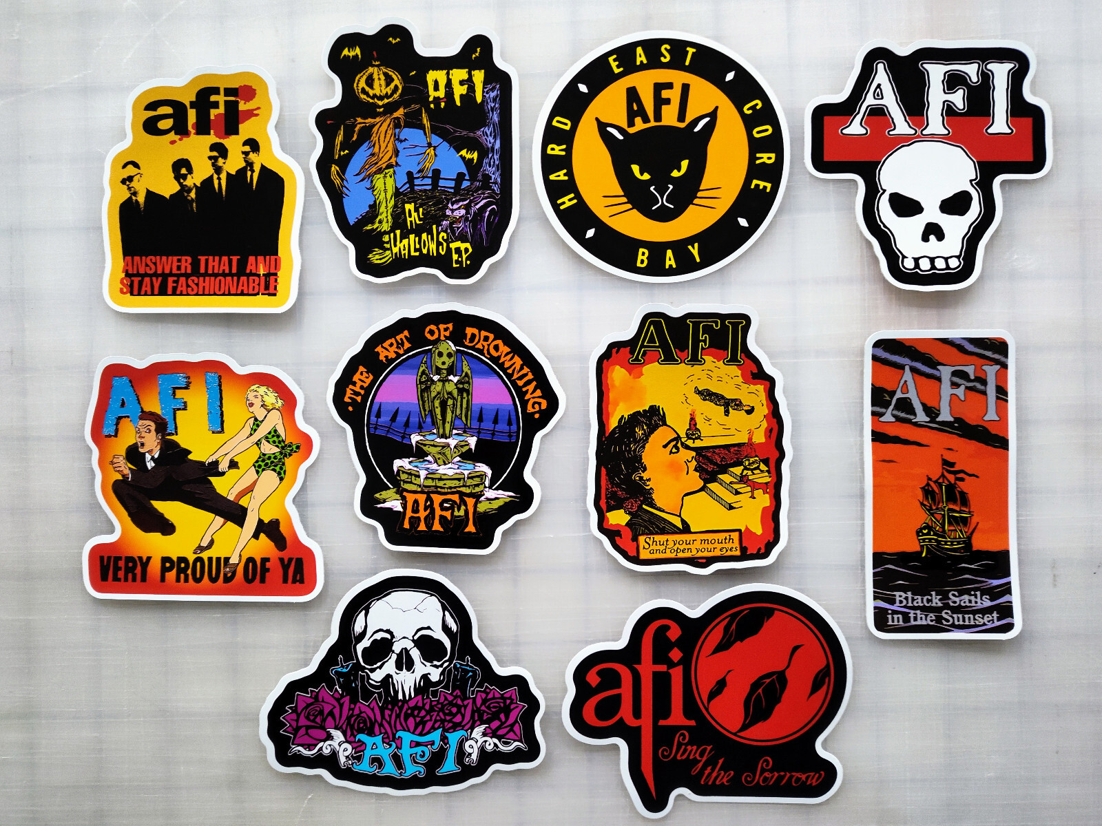 Punk Pop Goth Sticker Pack (10) Alternative Goth Pop Punk 90s 2000s Band