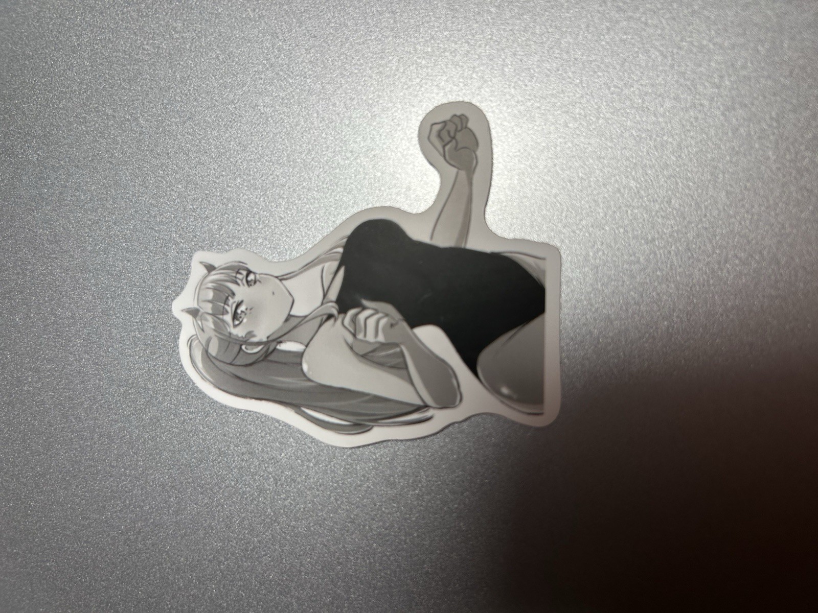 black and white waifu lewd stickers #10