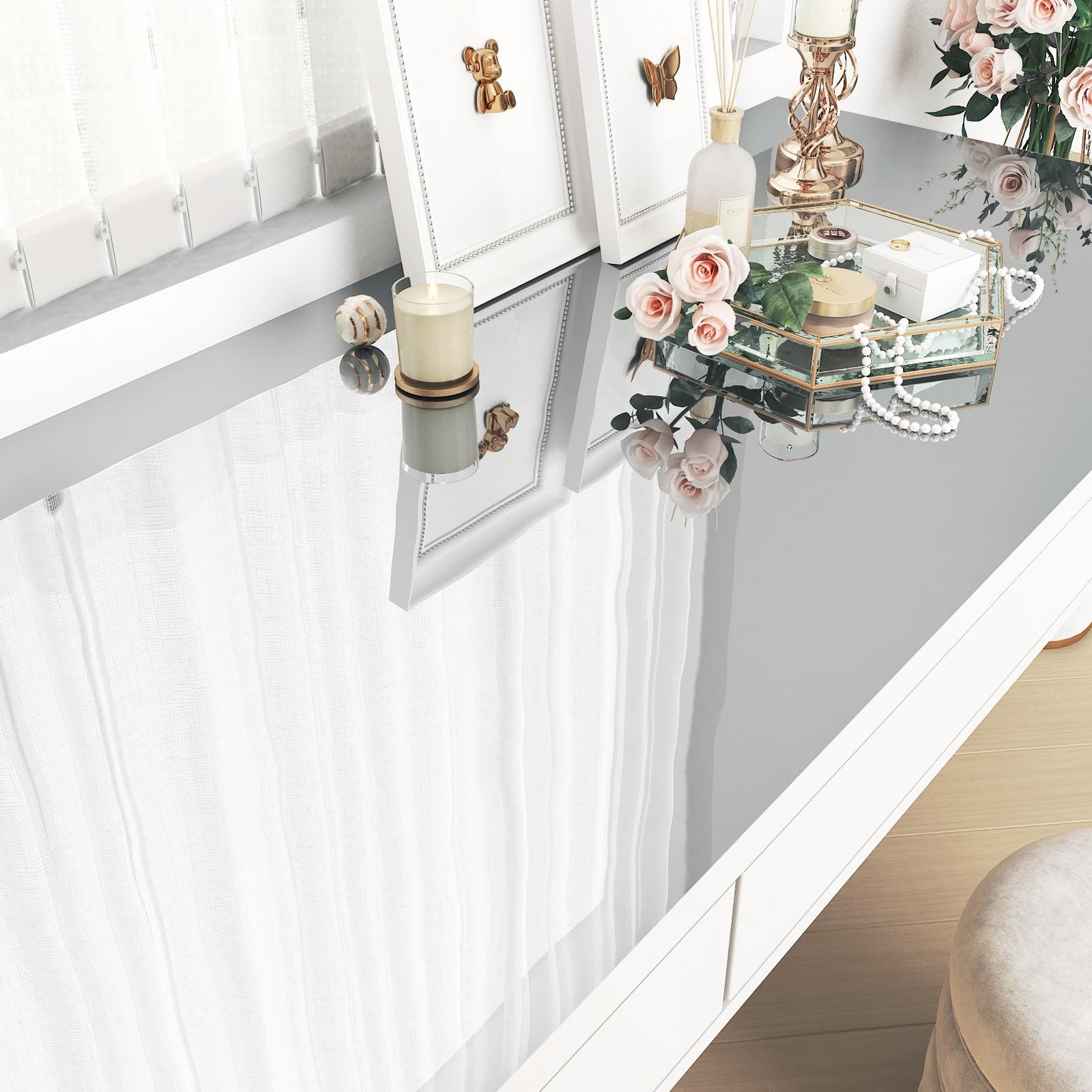 Mirror Stickers for Walls Self Adhesive Mirror Wallpaper Sticker Peel and Stick