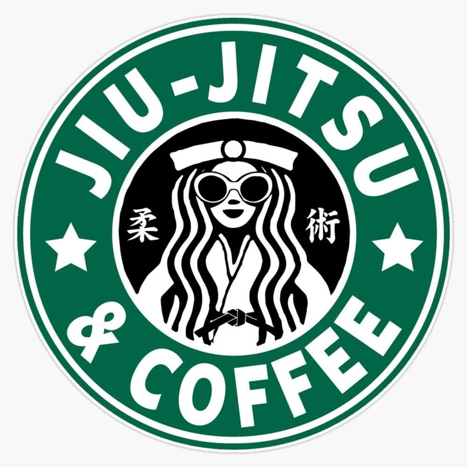 Brazilian Jiu Jitsu & Coffee Bumper Sticker Decal 5″ inches