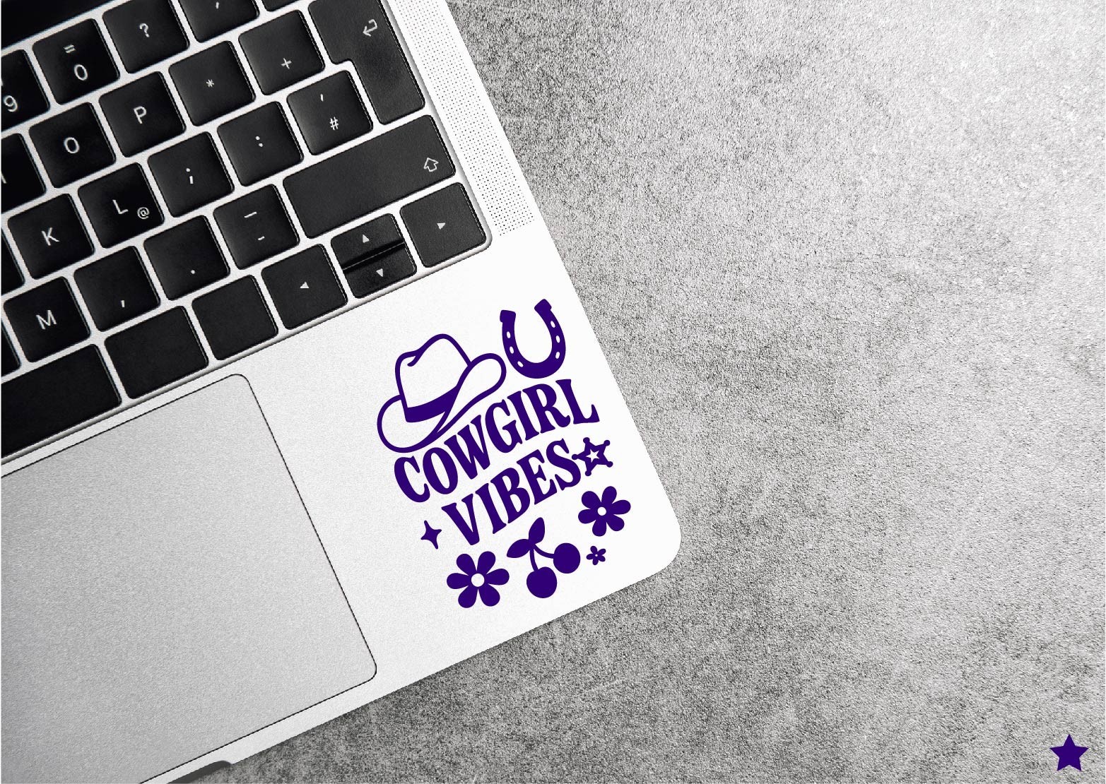 Cowgirl Vibes Decal Sticker Cowboy Hat Horse Shoe Country Western Girl Decor