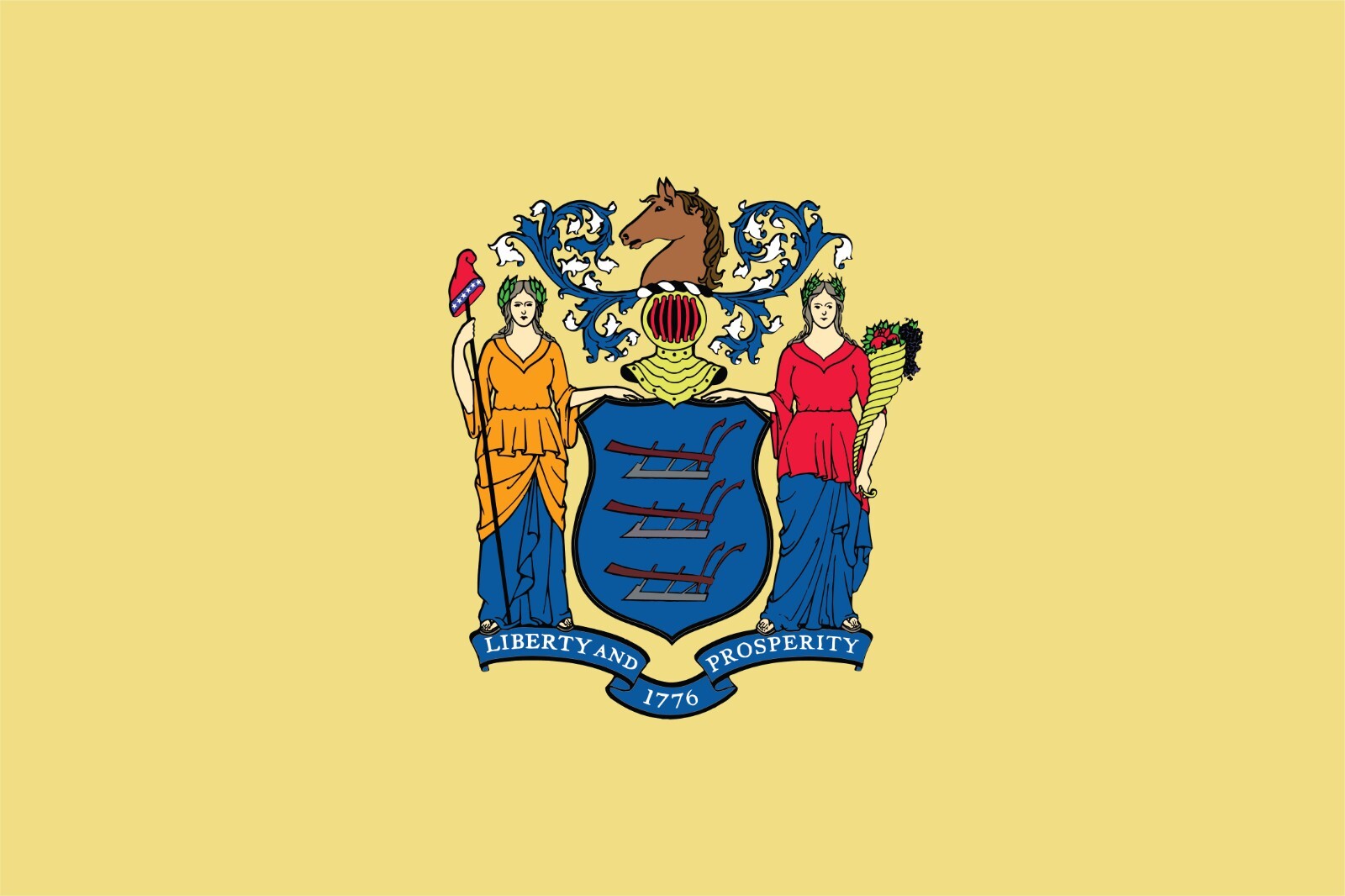 New Jersey State Flag Vinyl Decal Sticker Car Truck Bumper Laptop Mug Tumbler
