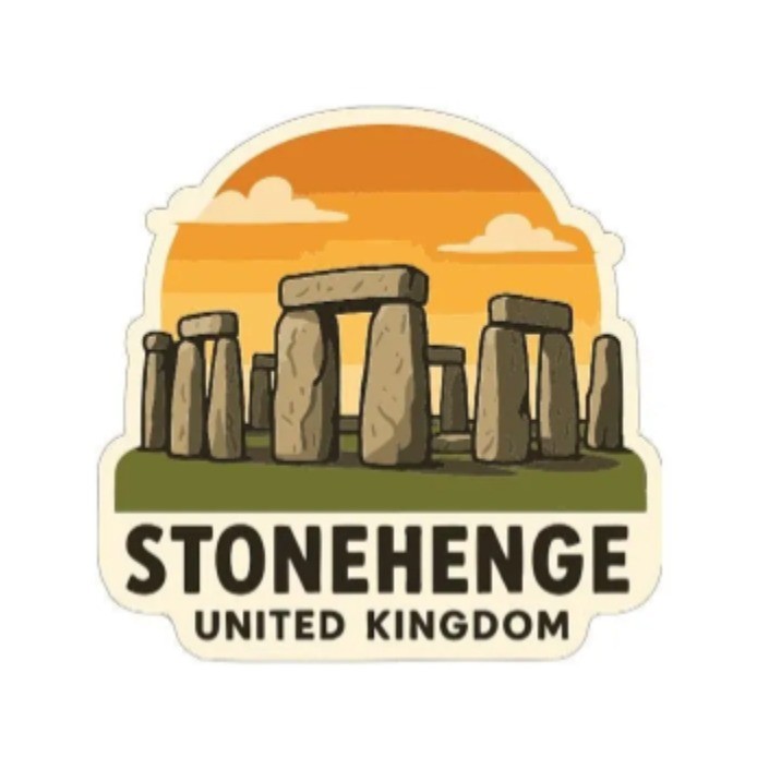 Stonehenge UK Iron On Heat Transfer Vinyl HTV Die-Cut Symbolic Landmark Design