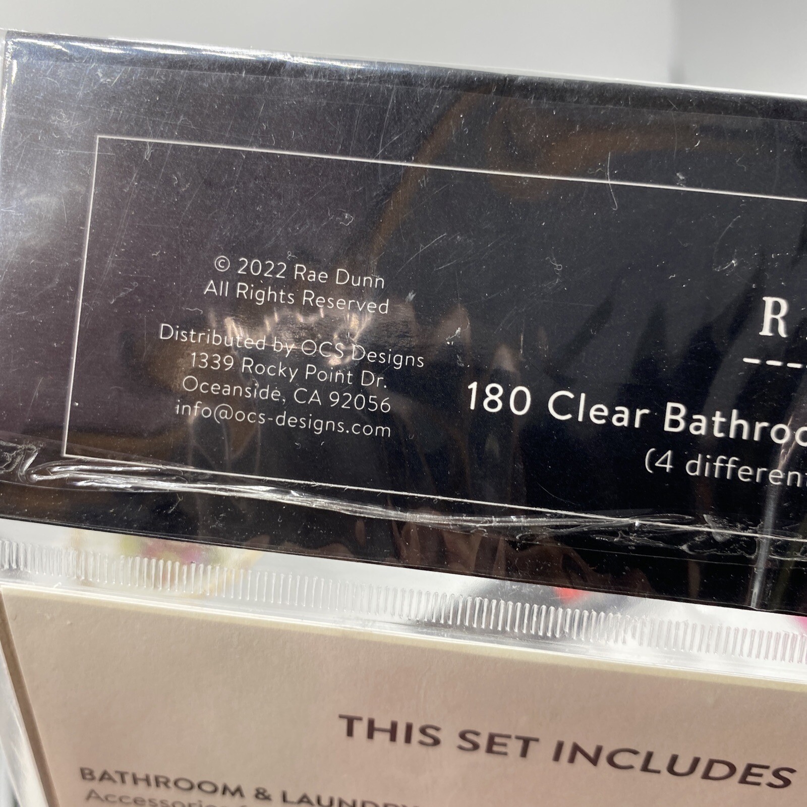 NEW Rae Dunn 180 Clear & Black Kitchen Bathroom Laundry Organizing Labels