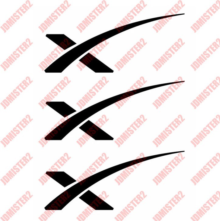 Space X Vinyl Sticker Space X Decal Space X Logo Sticker – Any Size Any Color