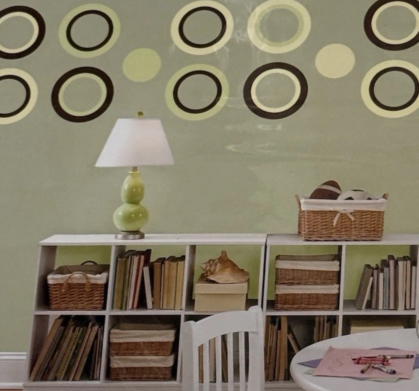 New Wall Pops Vinyl Wall Art Brown, Green, White Large Dots/Circles Lot(5)