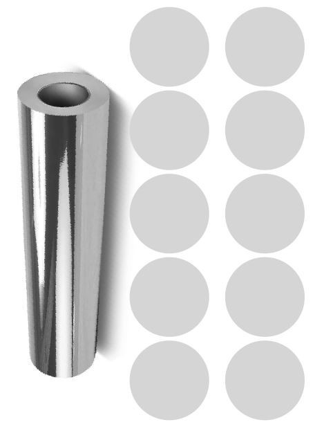Dots Round Vinyl Color Coded Inventory Label Chrome Silver 1.5 Inch Stickers