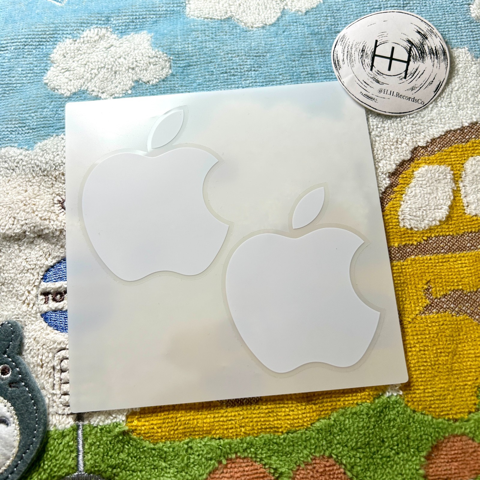 Apple Official Logo Sticker Set of 2 Laptop Decal 2″ White OEM Original