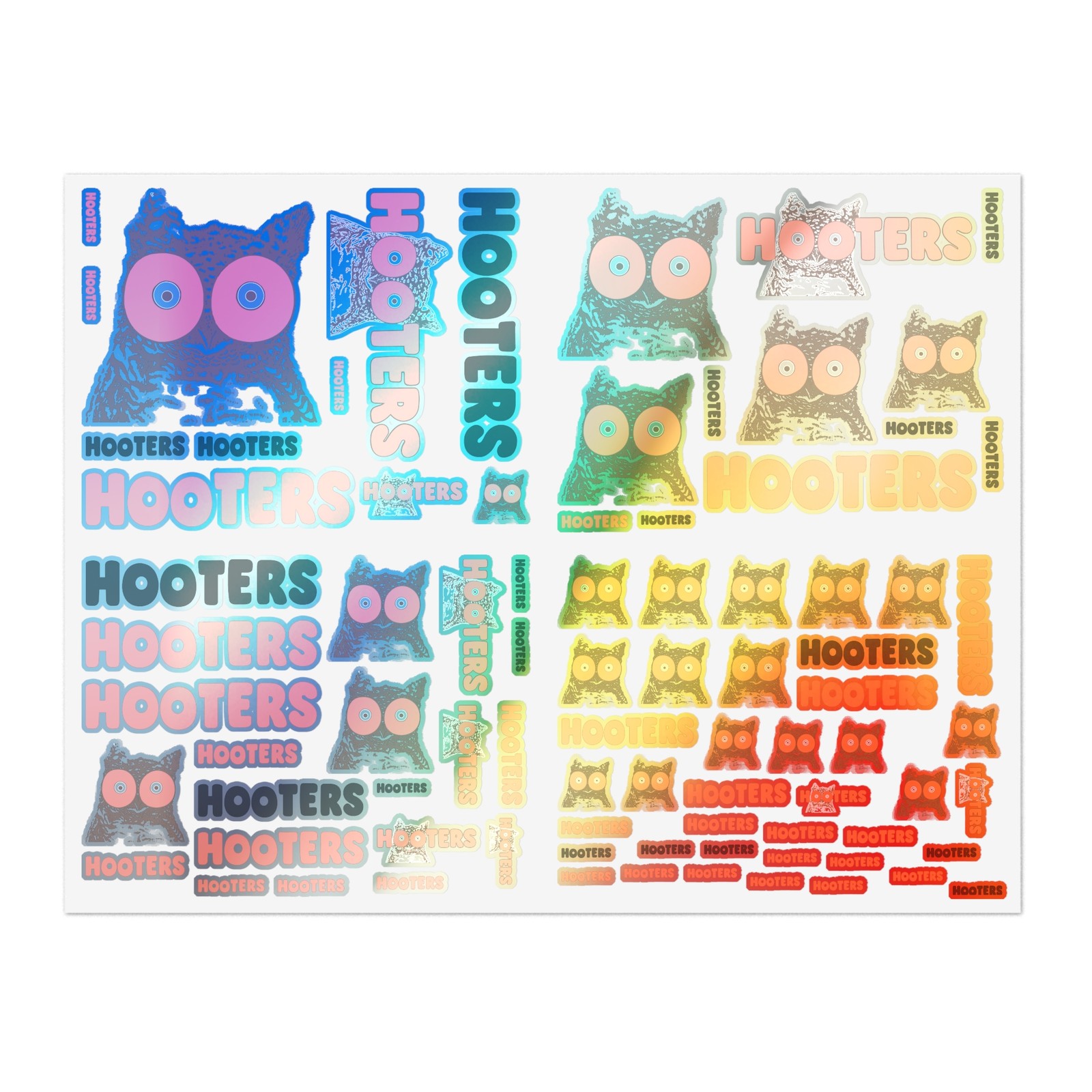 Hooters Restaurant Logo – R/C Racing Vinyl Decal/Sticker Sheet 1/10 1/12 Scale