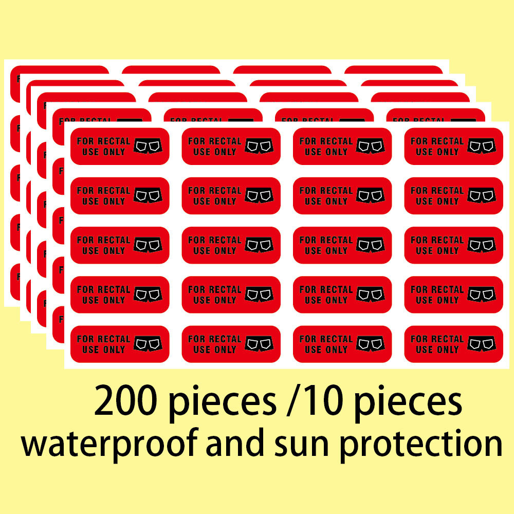 200 “For Rectal Use Only” Stickers Joke Decal Sticker（US STOCKS）