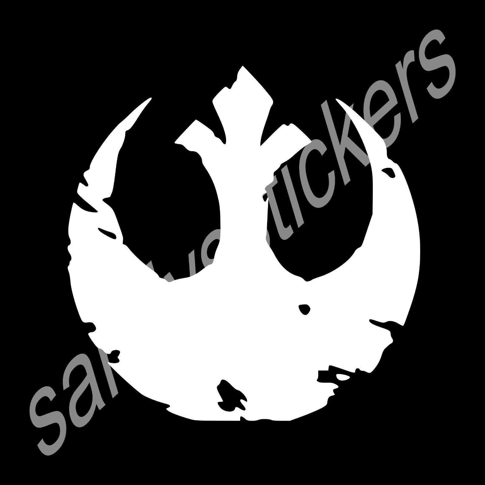 2x REBEL Alliance “Tattered” Stickers Vinyl Decals – Star Wars – Car Window