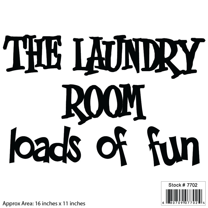Tak n Stik – Laundry Room – loads of fun NOT A DECAL or Peel n Stick