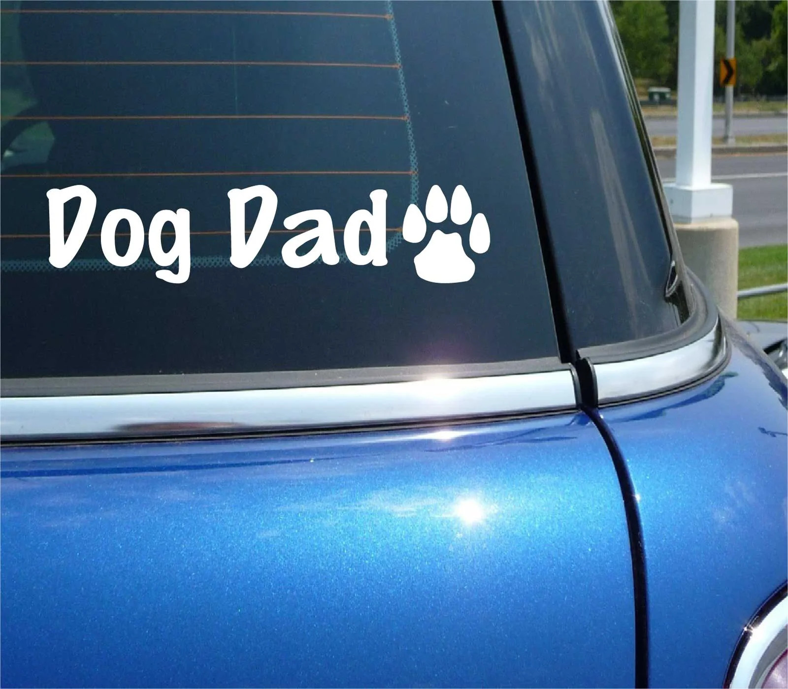 DOG DAD DECAL STICKER PET RESCUE LOVE FAMILY MEMBER BEST FRIEND CAR TRUCK FUNNY