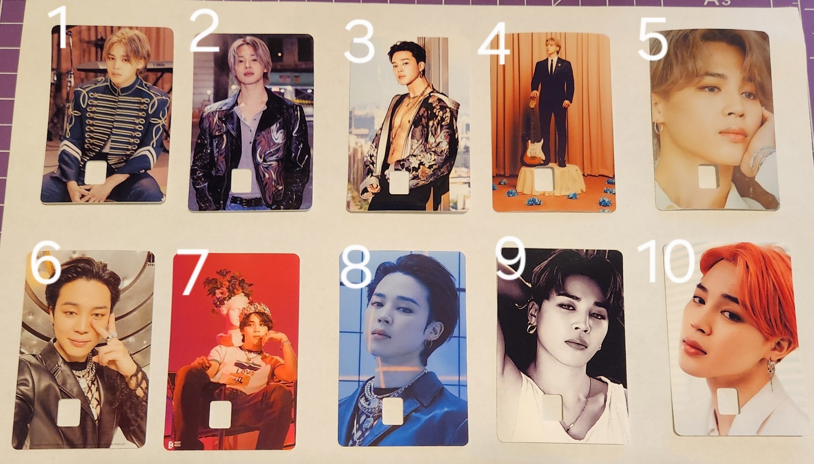 BTS Jimin card sticker