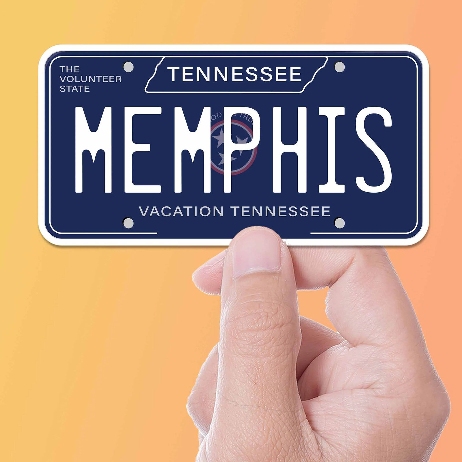 Memphis Tennessee License Plate Sticker