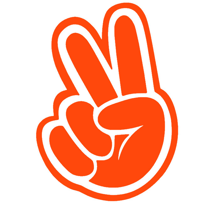 PEACE SIGN HAND, Decal Stickers for Cars, Windows, Laptops, Tablets.