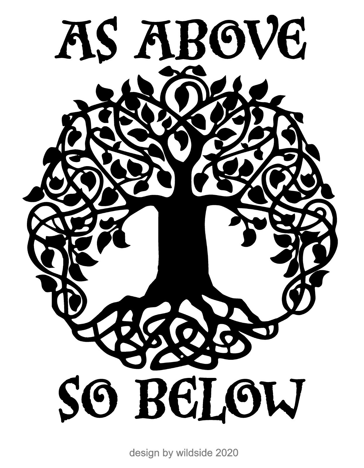 Tree Of Life Decal As Above So Below Wiccan Pagan car laptop vinyl sticker