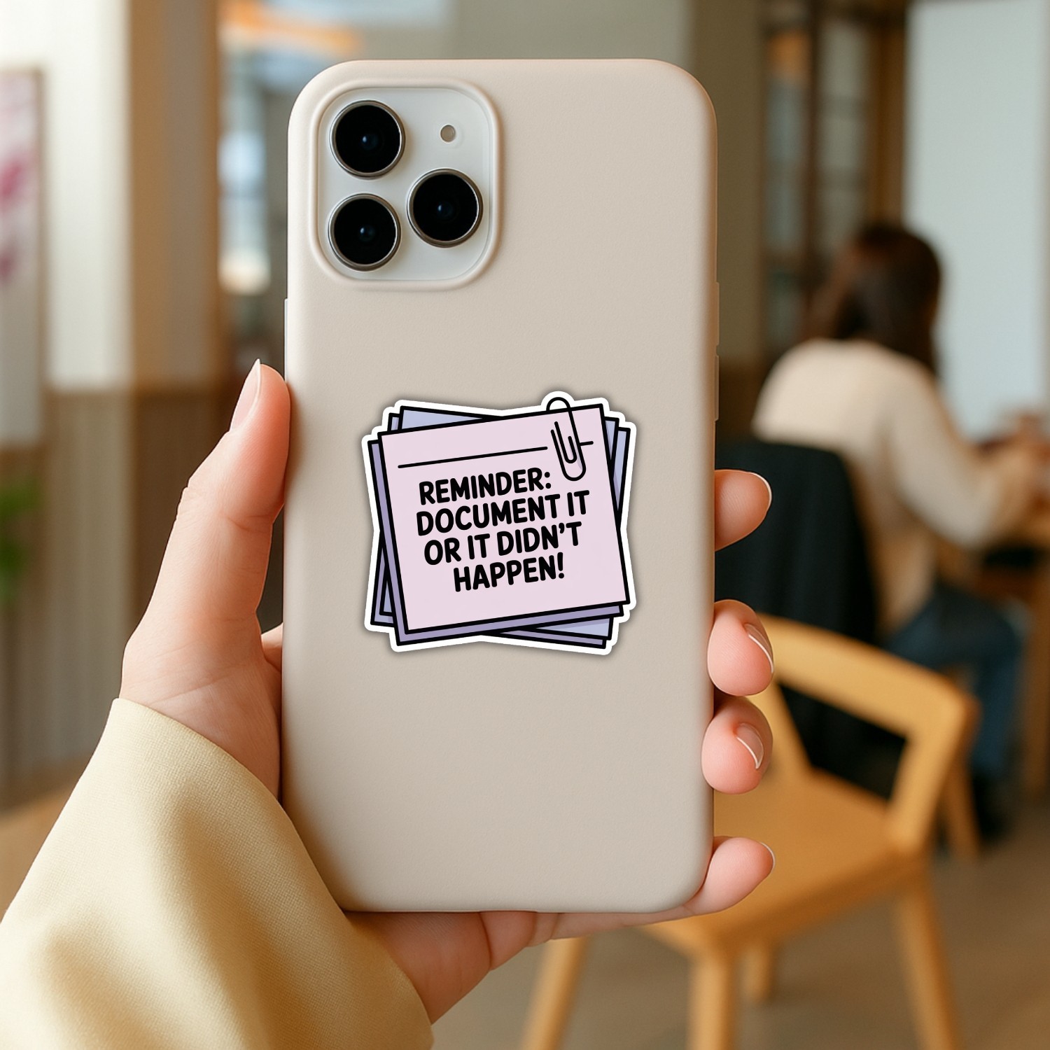 4pcs Document It or It Didn’t Happen Stickers – Funny Office Decals