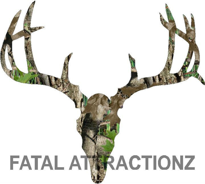 Camo Deer Skull Big Rack Vinyl Sticker Decal Hunting whitetail trophy buck