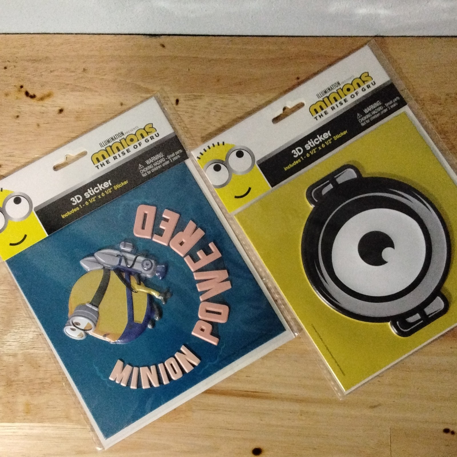 “7” Inkology Minions: The Rise of Gru 3D Effect Sticker 6.5in for Books/Locker