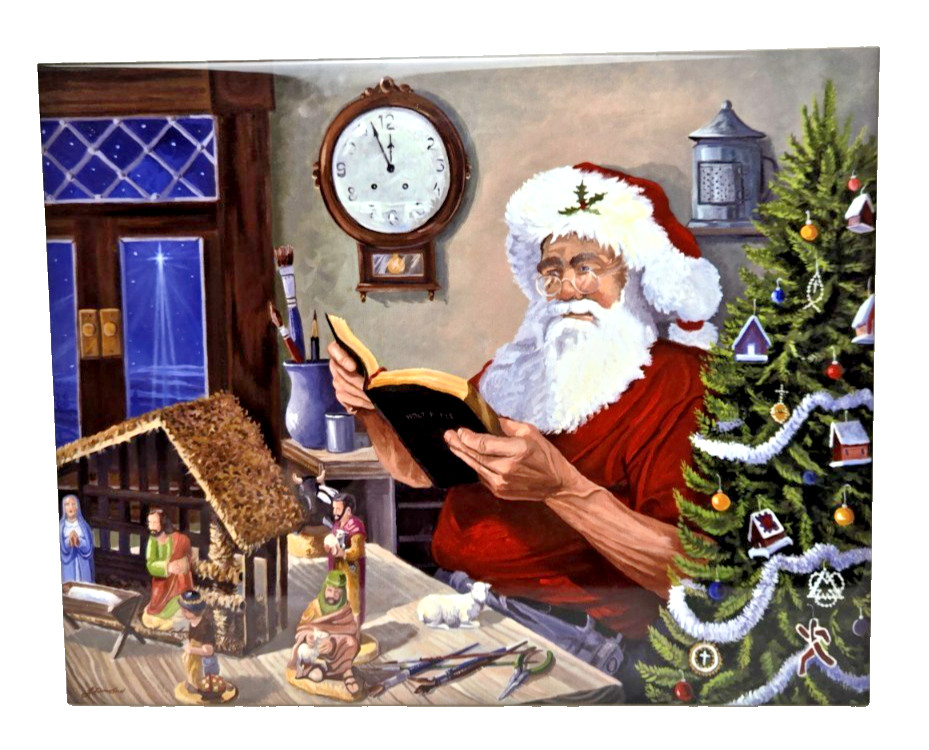 Jack E. Dawson Wise Men Still Seek Him Santa Christmas Standing Wall Tile 8″x10″