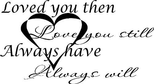 Loved You Then, Love You Still, Always Have, and Will Vinyl Wall Art. Love Qu…