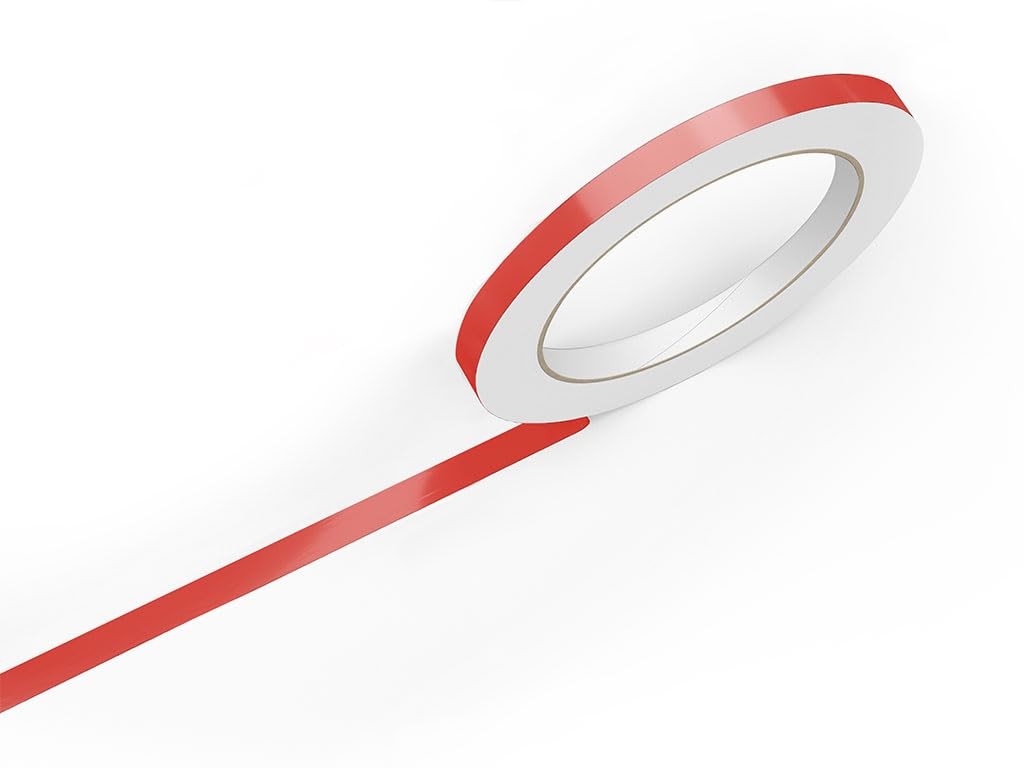 Vinyl Pinstriping Tape 1/2in x 150ft Roll Light Red Gloss Striping Lines