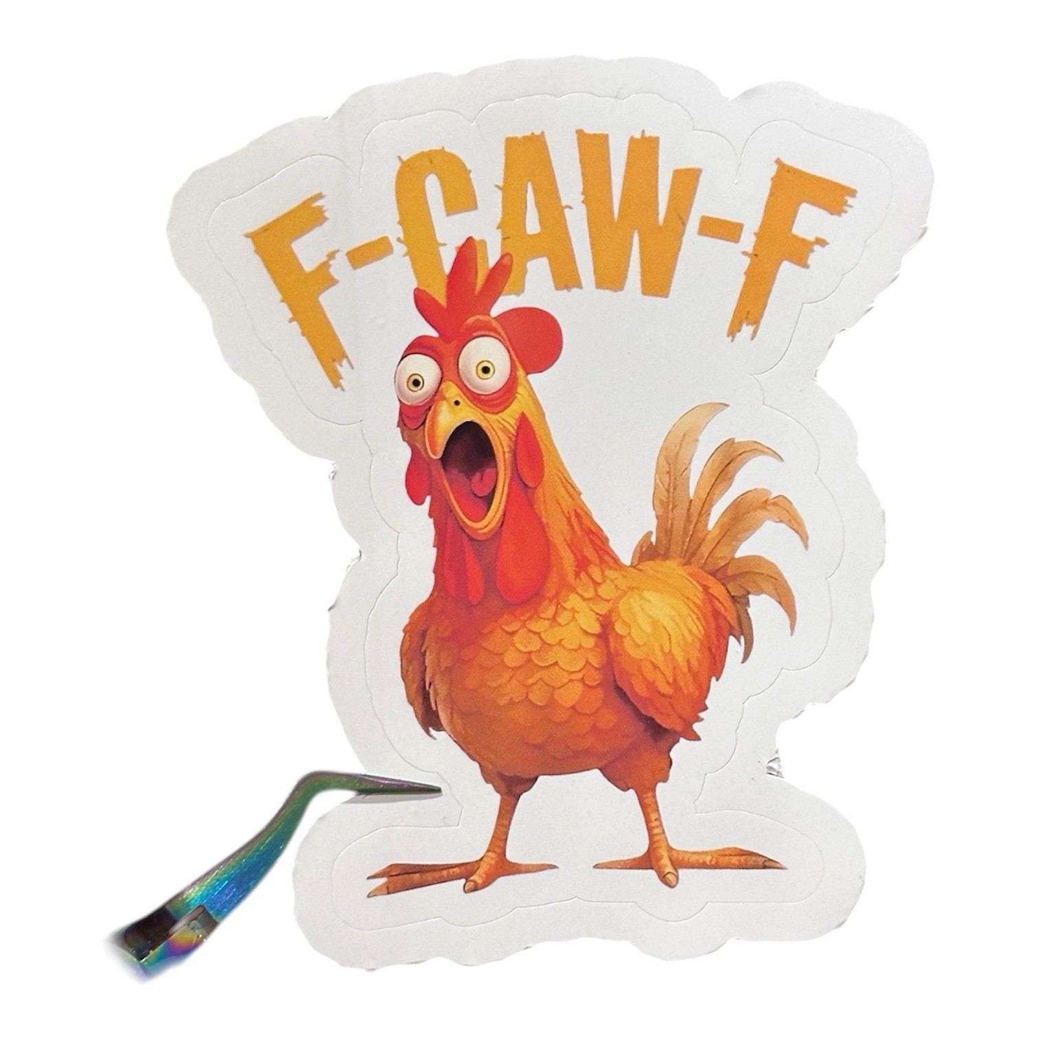 2 PACK CHICKEN F-CAW-F 5” INCH Waterproof Vinyl Sticker Decal Set Lot F OFF!