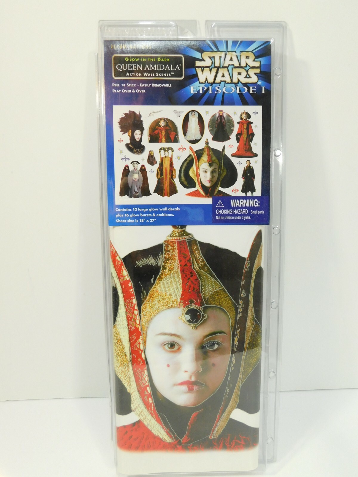 Star Wars Episode 1 Queen Amidala 12 Glow in the Dark Wall Decals NEW!