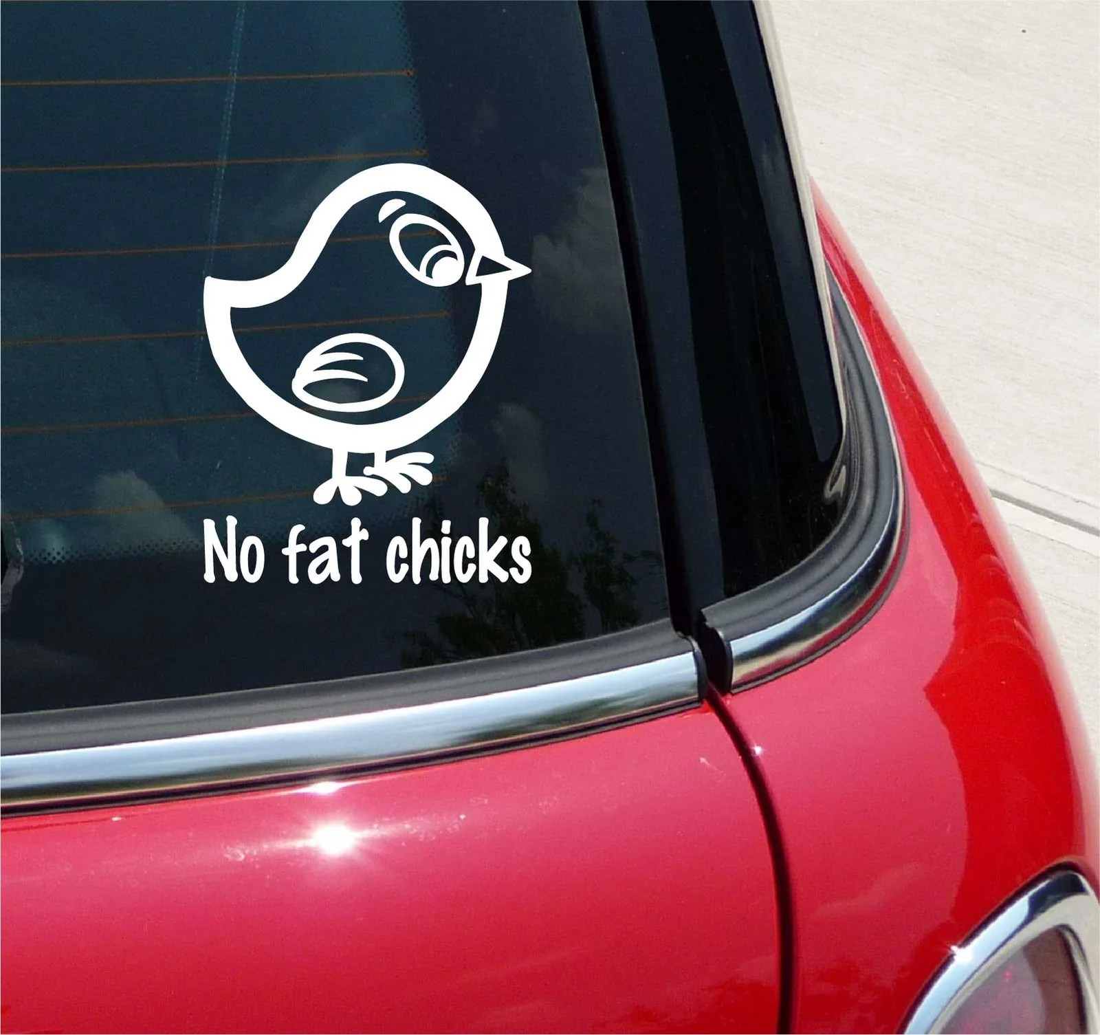 NO FAT CHICKS JDM LOWRIDER SCRAPE GRAPHIC DECAL STICKER ART CAR WALL DECOR