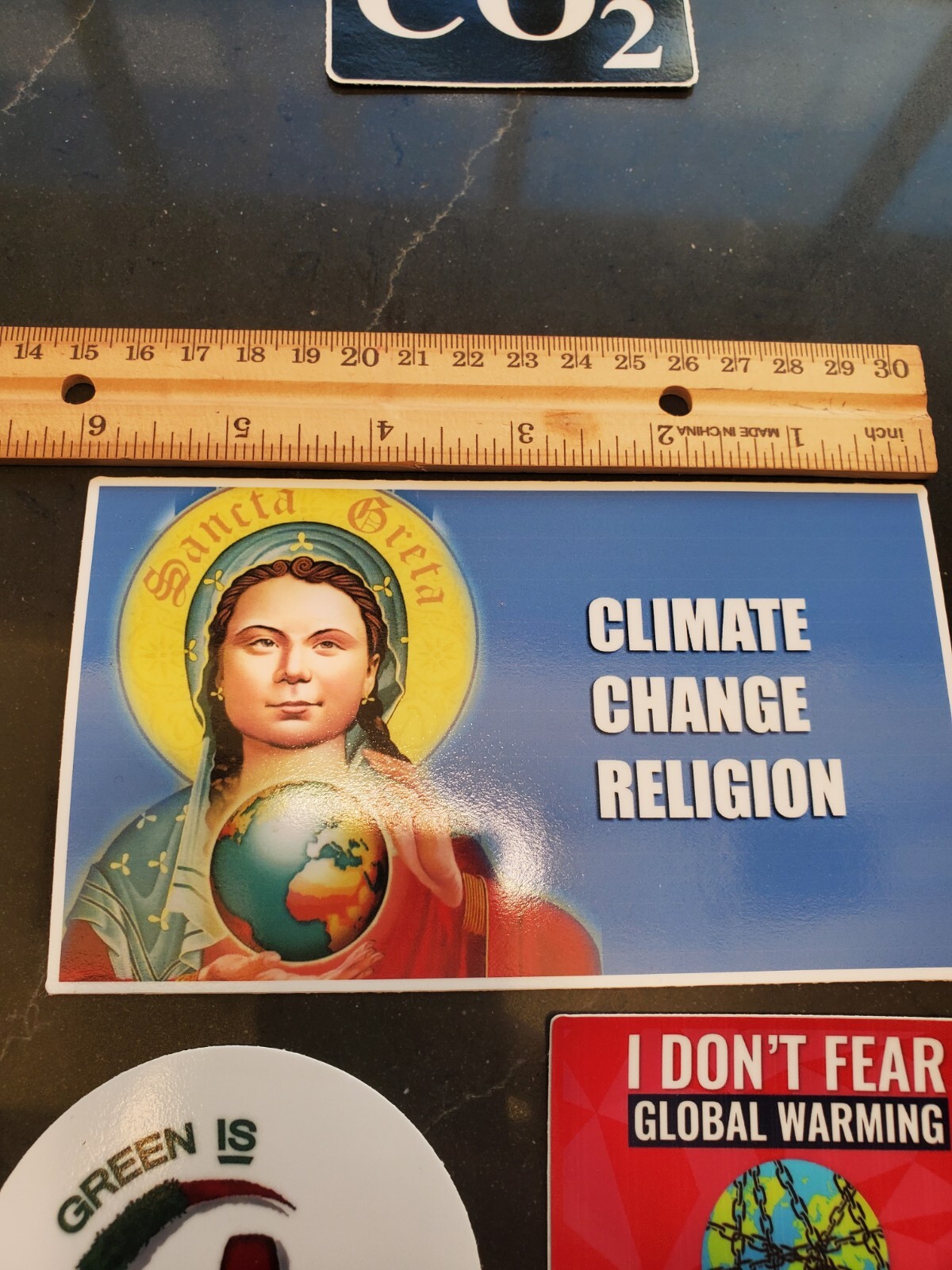 Greta Thunberg Sticker Global Warming HOAX false prophet Fake Religion