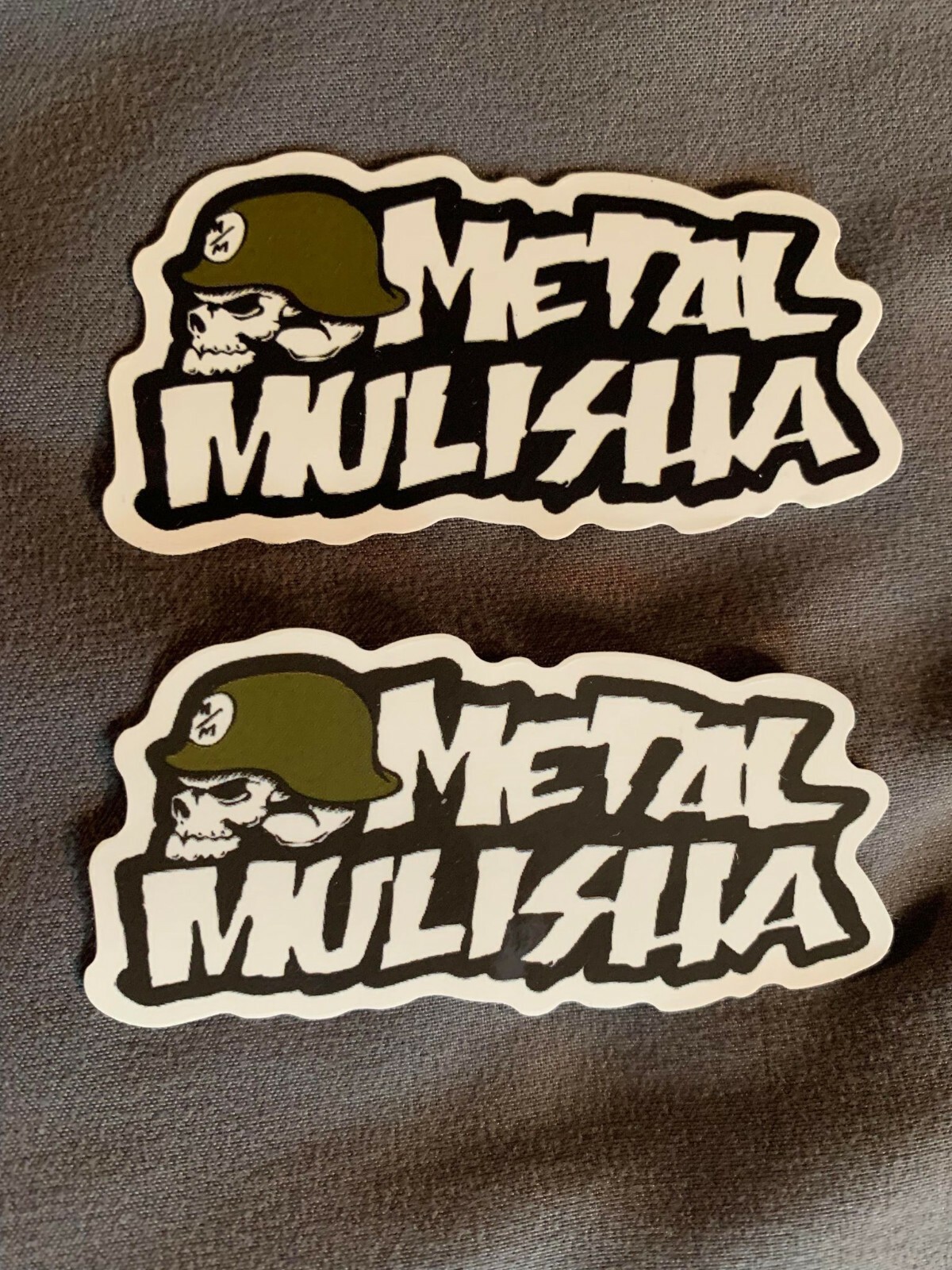 Lot (2) METAL MULISHA 1 1/4″ x 2 3/4″ STICKERS Black White FAST! FREE SHIP!