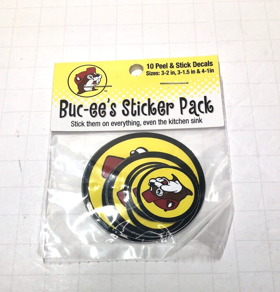 Buc-ee’s Sticker Pack – 10 Stickers with Buc-ee’s Logo – Variety of sizes
