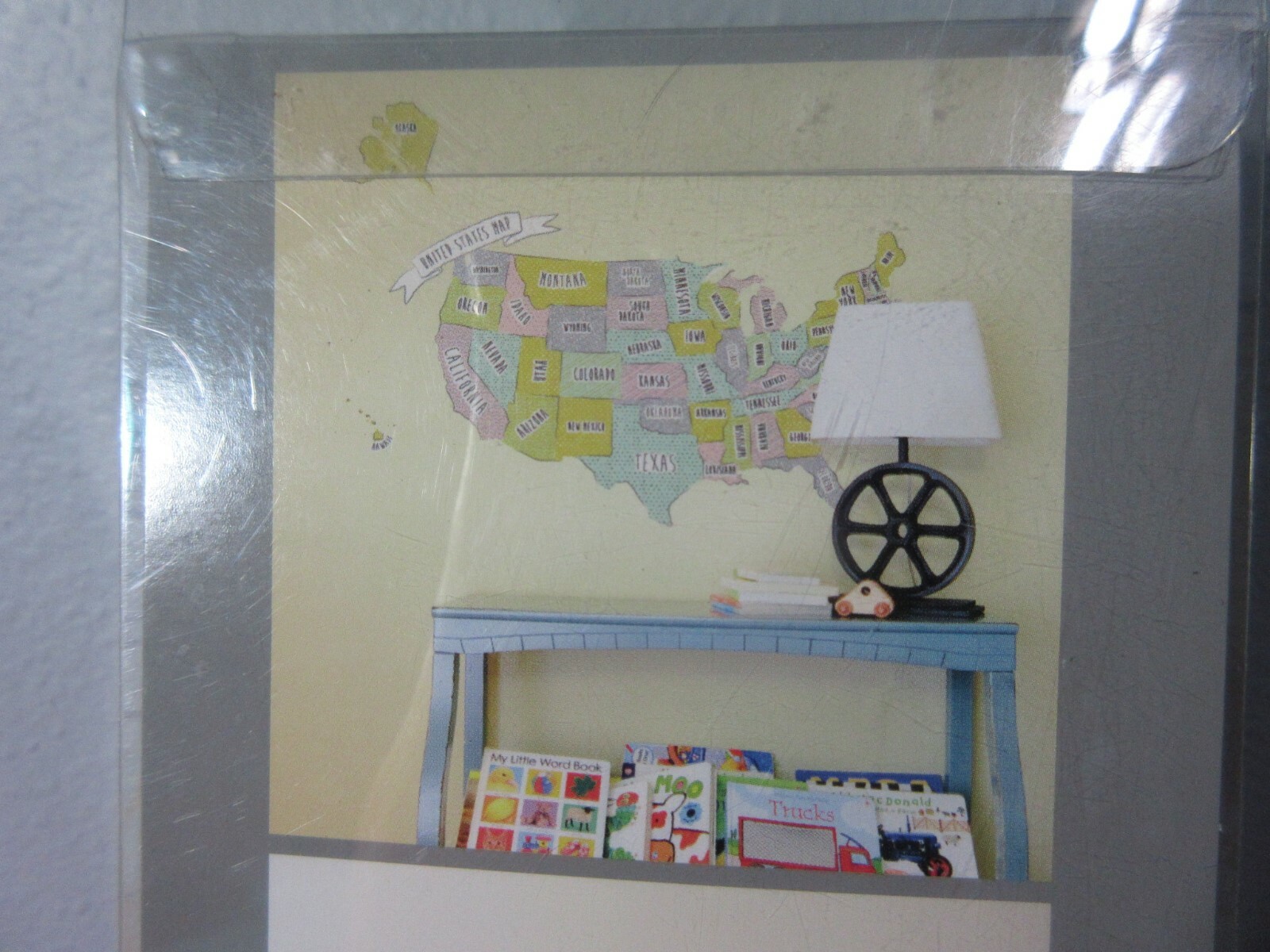 United States USA Map Wall Decor Self Adhesive 3′ Home School Office New