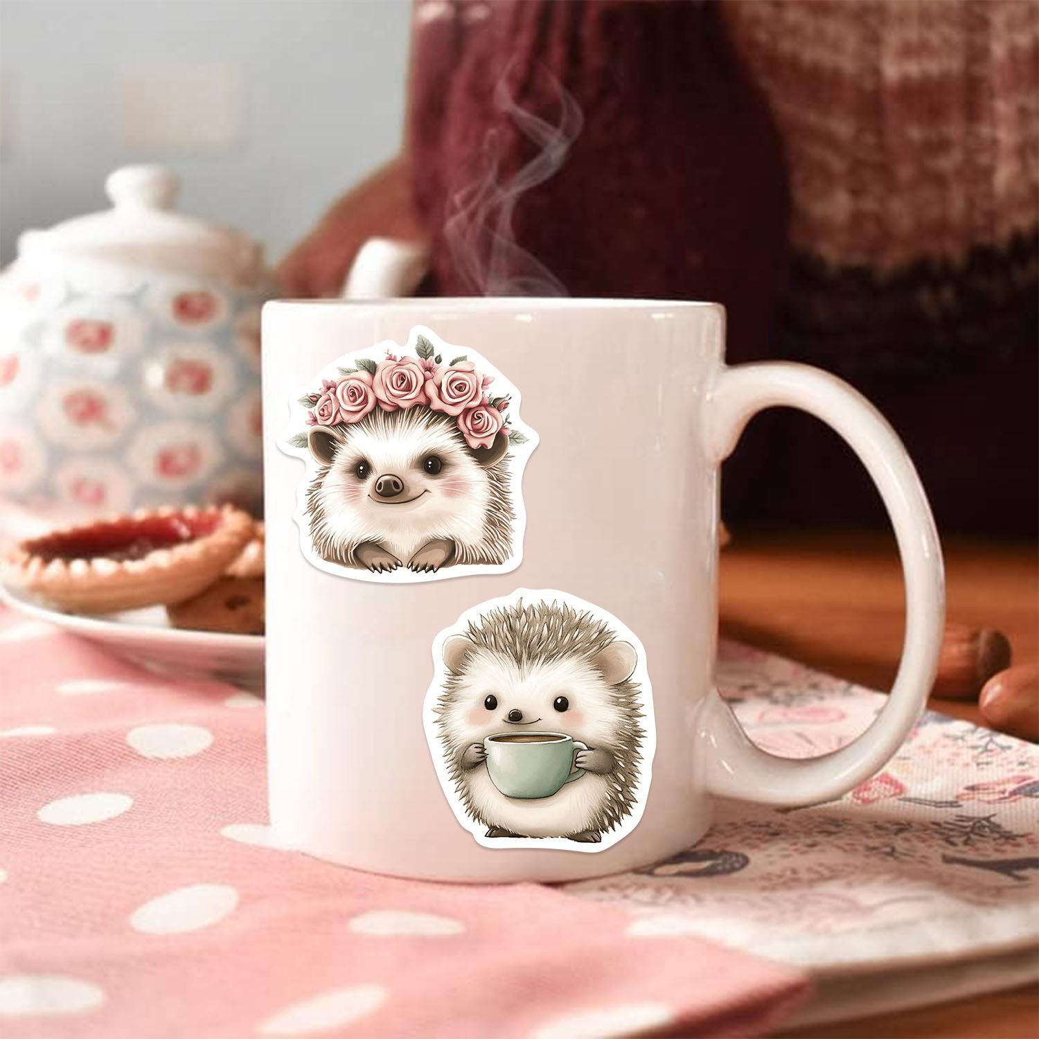 50-500PCS Cute Hedgehog Stickers Cartoon Animal Decals DIY Laptop Phone Decor