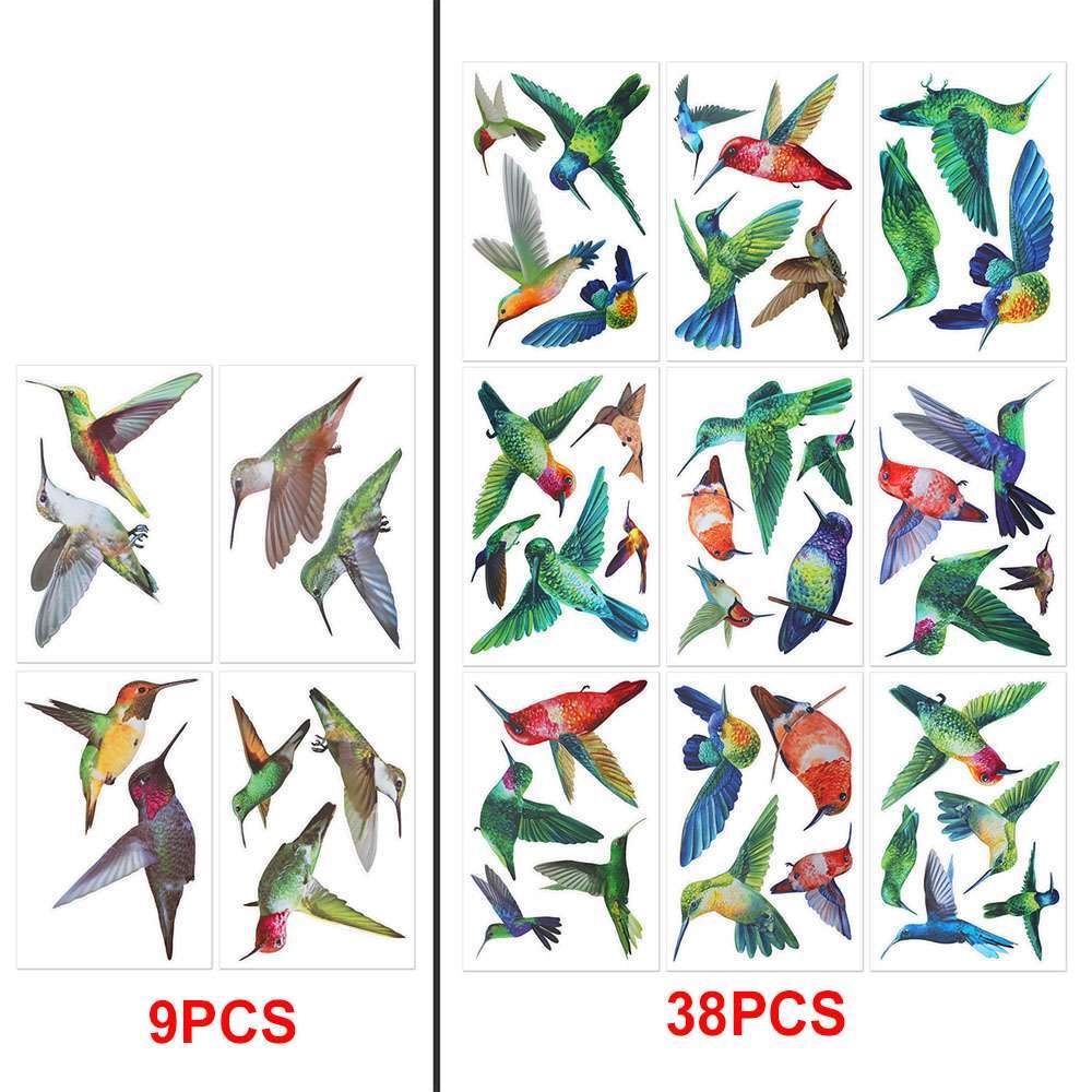 Hummingbird Window Clings Non Adhesive Vinyl Stickers Beautiful Glass Decals