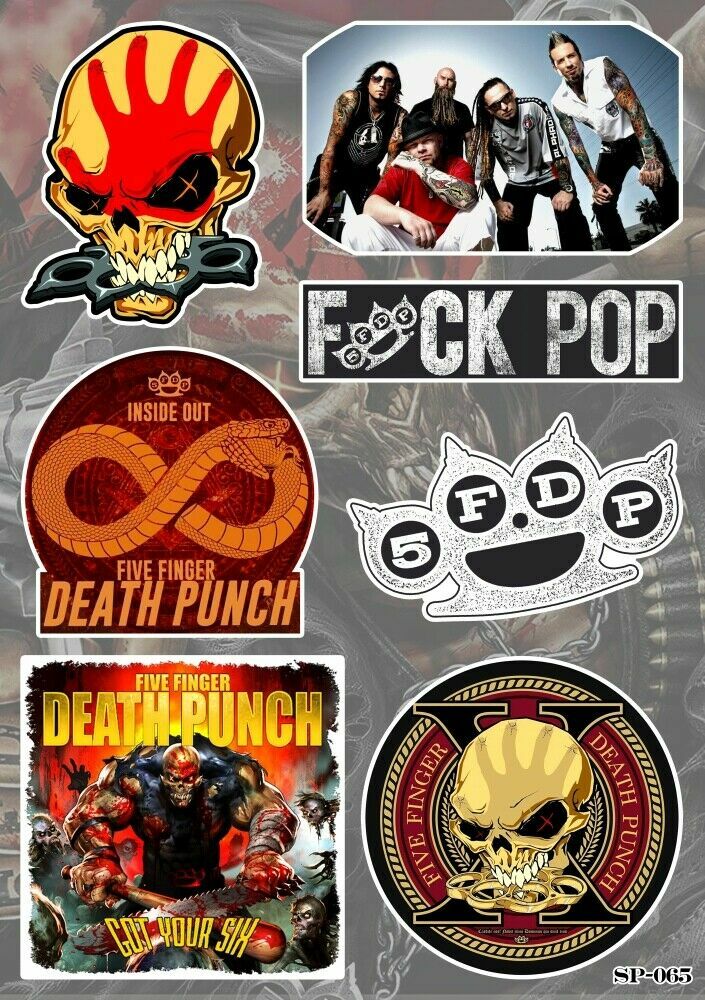 Five Finger Death Punch 5FDP FFDP Sticker Pack | American Heavy Metal Music Band