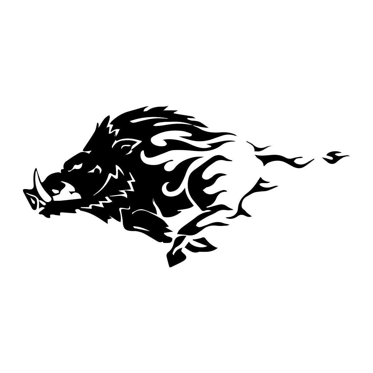 1Pcs Wild Hog Pig Boar Animal Car Auto Truck Window Bumper Vinyl Sticker Decal