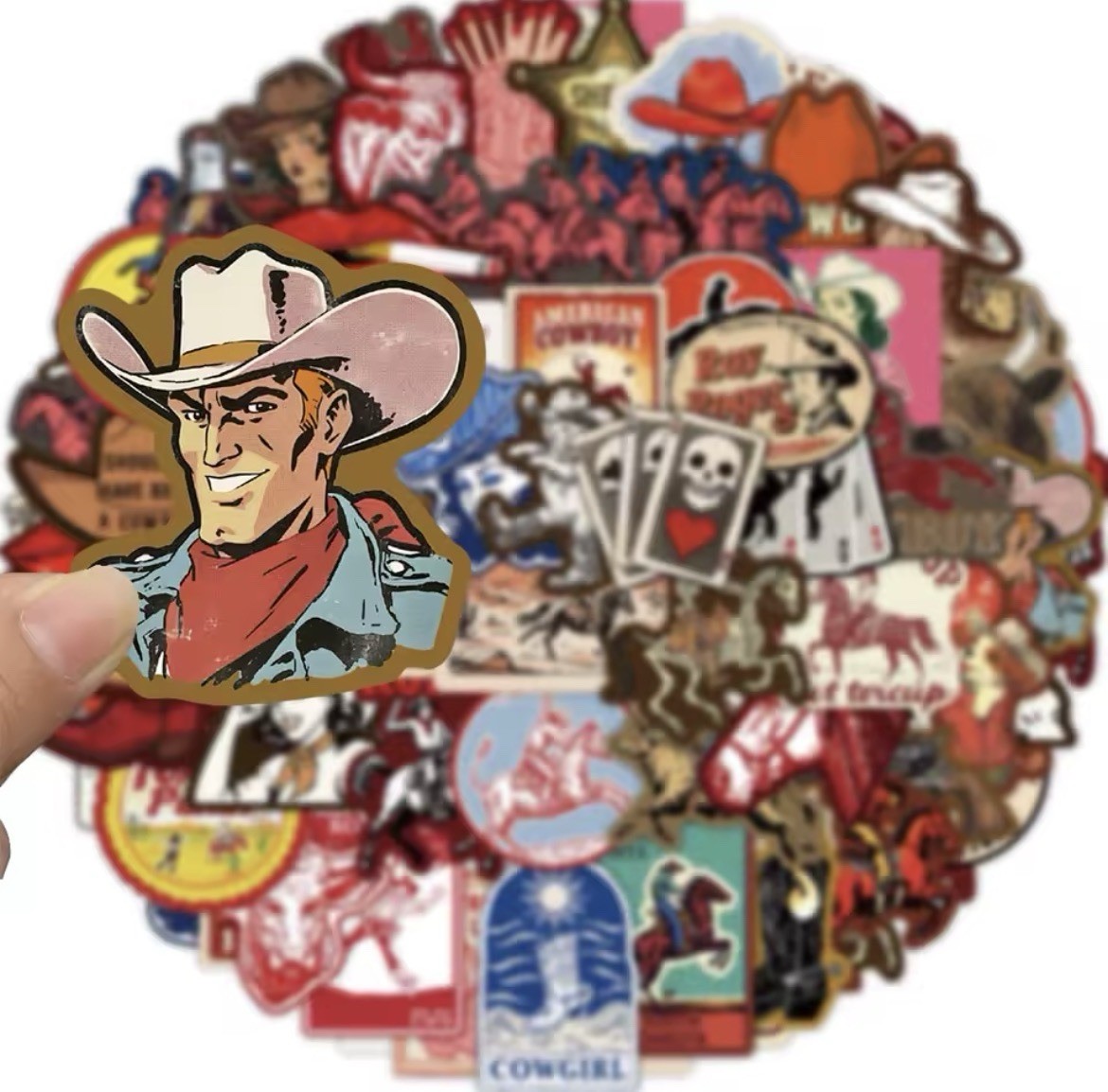 Western Cowboy Style 50pc Stickers Matte Western Cowgirl Stickers FREE SHIPPING