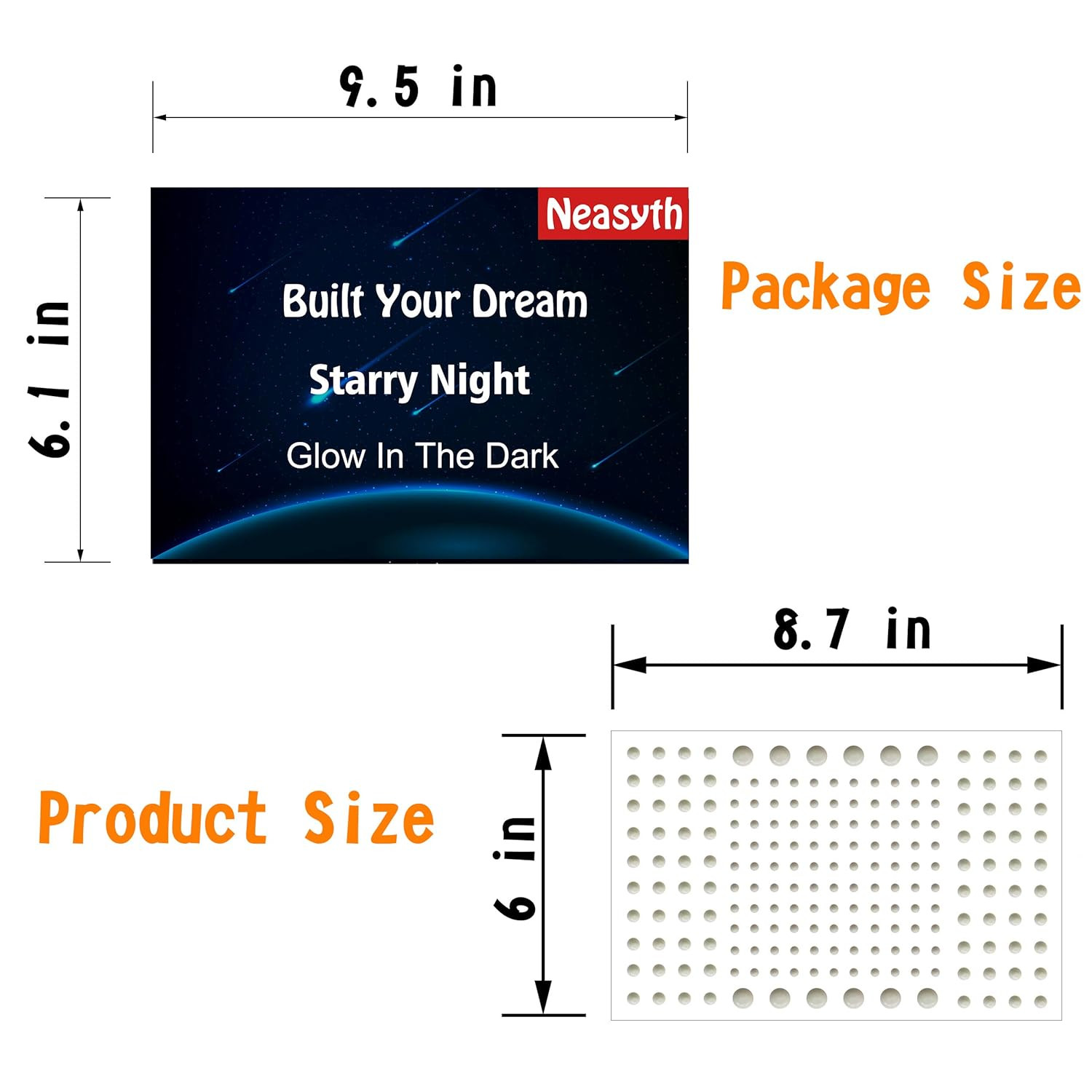 808 PCS Glow in the Dark Stars Wall Decals for Ceiling and Kids Bedroom Decor