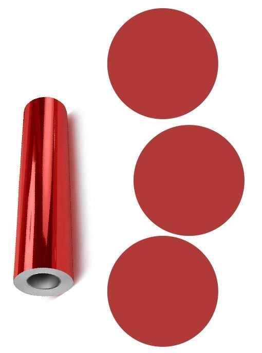 Dots Round Vinyl Color Coded Inventory Label Chrome Red 3 Inch Stickers