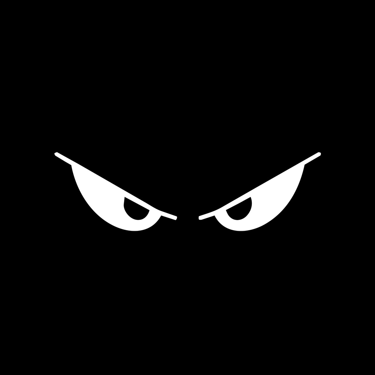 Evil Eyes White Sticker Decal Car Window Bumper 6″x1.7″