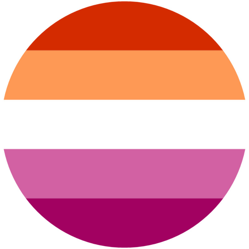 Lesbian Pride Flag WLW – 10 Pack Circle Stickers 3″ x 3″ – LGBTQ+ Support