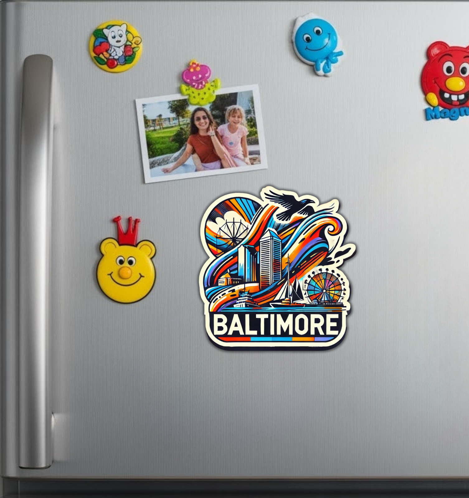 Baltimore Maryland Fridge Magnet or Laptop Sticker