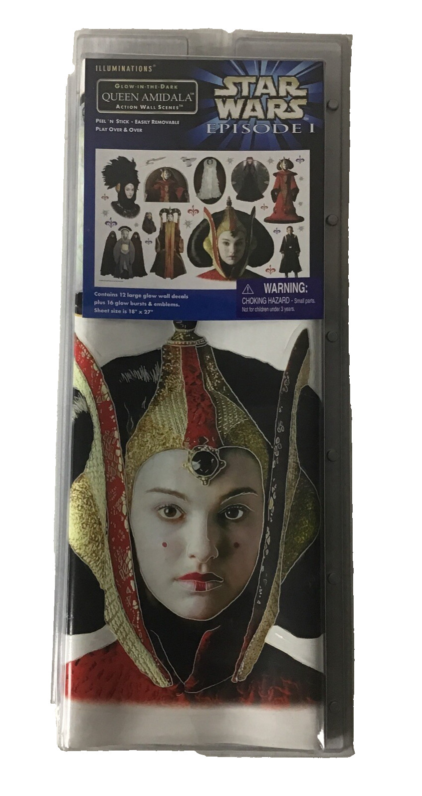 Star Wars Episode 1 Queen Amidala 12 Glow in the Dark Wall Decals NEW!