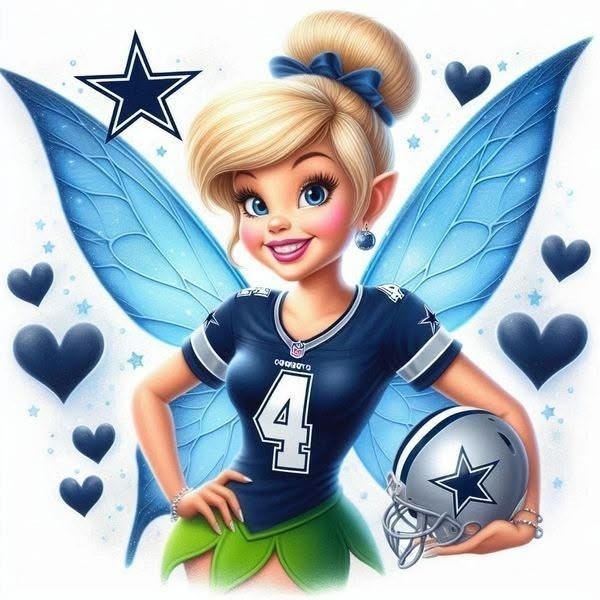 Cowboys Tinker Bell Sticker Decal Laptop Wall Mirror Cup Tumblr Locker Bin