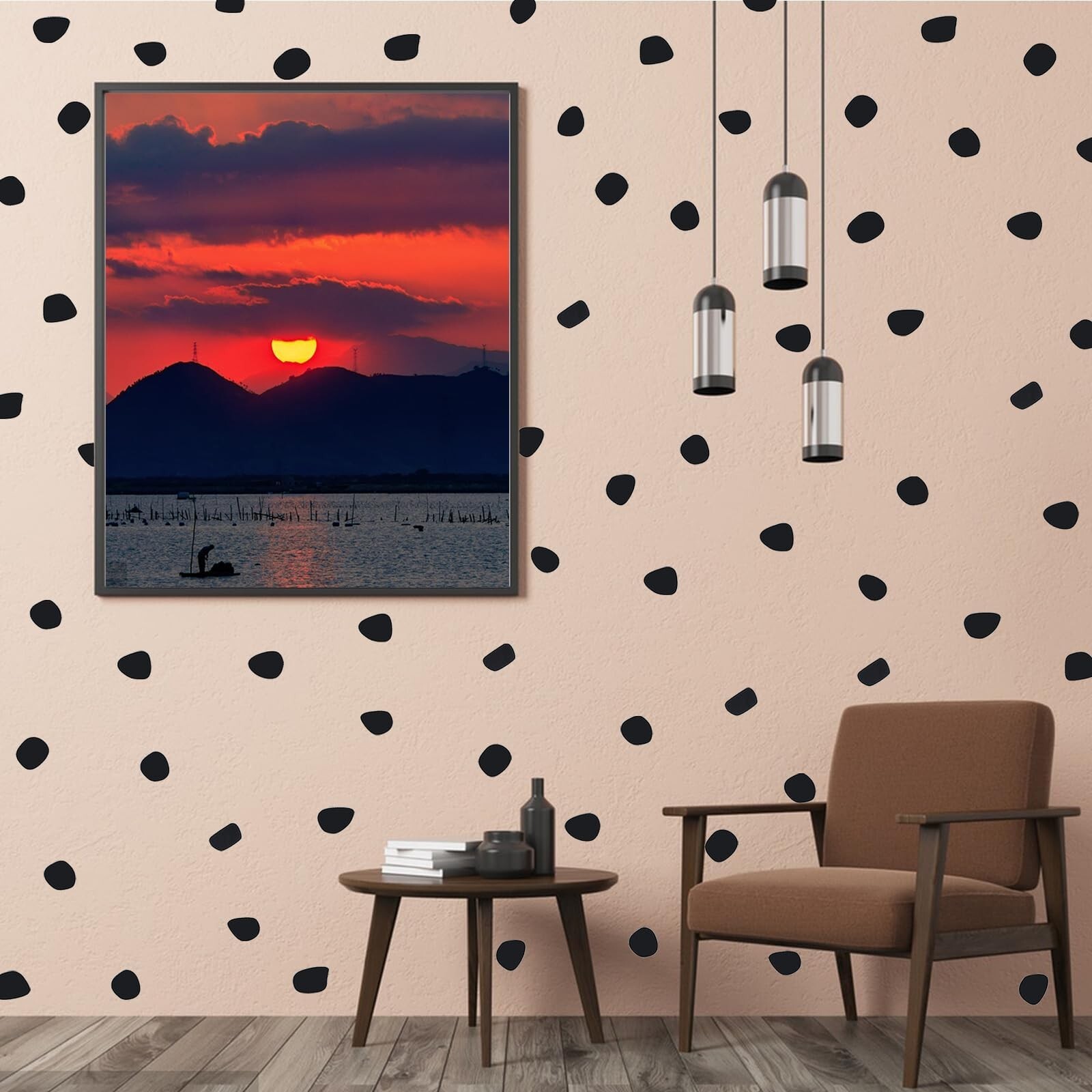 500 Pieces Black Irregular Dots Wall Sticker Irregular Polka Dots Wall Sticke…