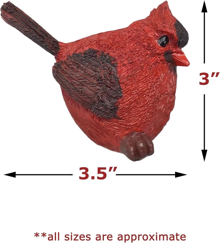 Cardinals Figurine Birds Decoration – Set of 3 Styles – 4…