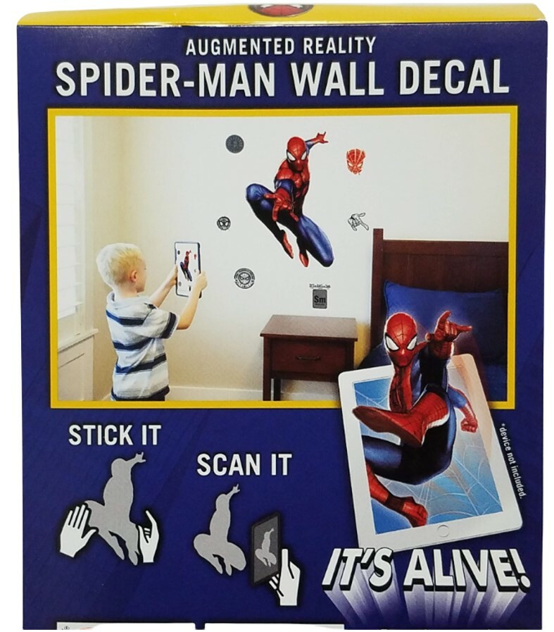 Marvel Spider-Man 21in x 30in Stick It Scan It 3D Bonus Action Wall Decals – NiB
