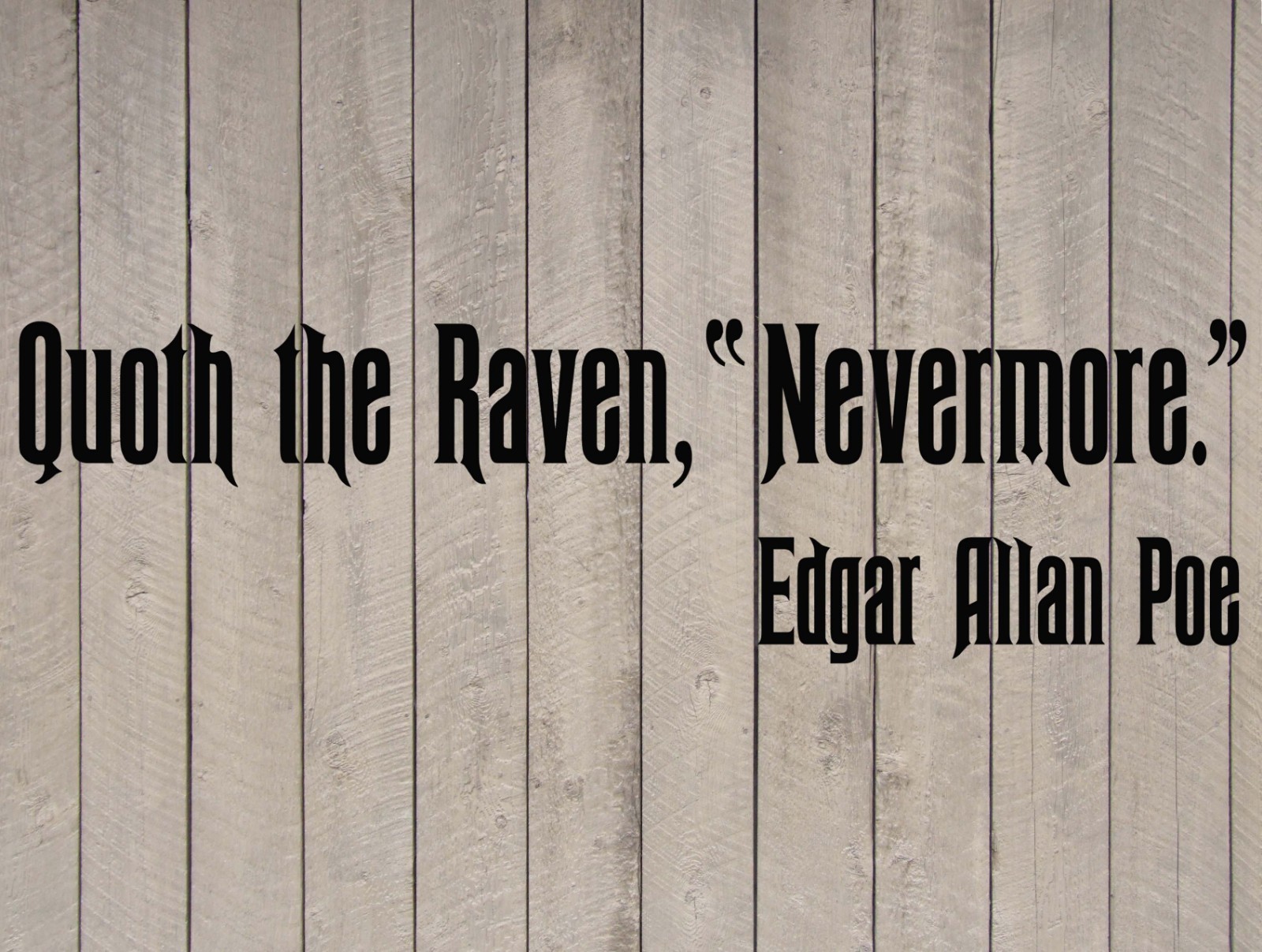 Edgar Allan Poe Raven Nevermore Poetry Quote Vinyl Wall Sticker Decal